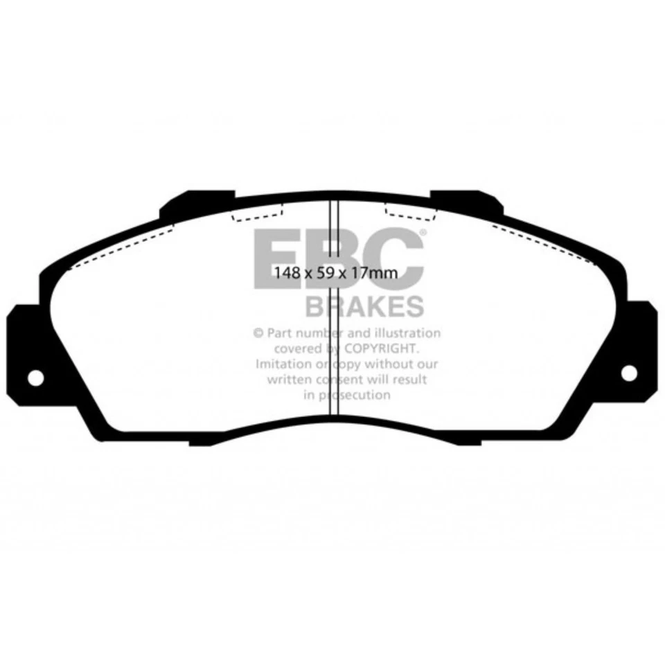 Pastillas de freno delanteras EBC para Honda Prelude 1992 - 2001 - Yellowstuff Foto 2 de 4