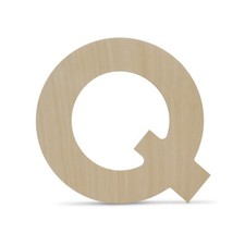Wooden Letter Q 12 inch, Unfinished Large Wood Letters for Crafts  Woodpeckers