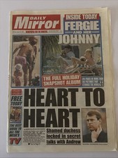 1992 Daily Mirror Newspaper August 22. Snapshot Holiday Album Fergie And Johnny
