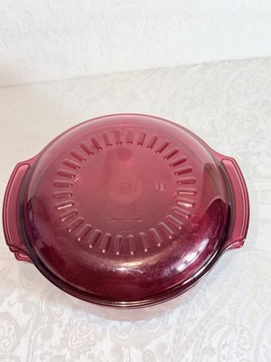 Tupperware Vintage Cranberry Microwave Stack Cooker 3-Piece Set