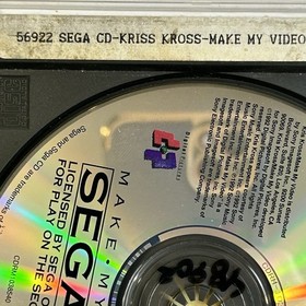 Kris Kross Make My Video Sega CD 1992 Disc With Case Blockbuster Rental