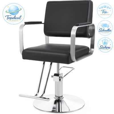 Friseurstuhl 360° Drehbar mit Hydraulik Fußstütze bis 200kg für Friseursalon