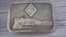 VTG brass Belt buckle for Chicago, Illinois  midland Railroad steam engine