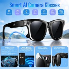 AI Smart Glasses with HD Camera Voice Translation BT Video Recording Sunglasses