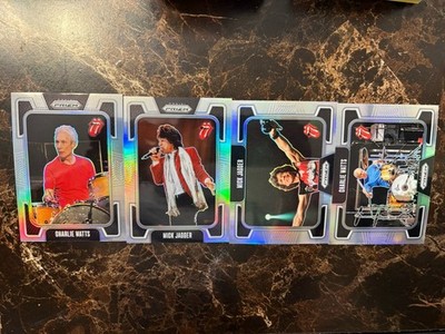 Panini Prizm Rolling Stones Silver Prizm Lot Mick Jagger Charlie Watts
