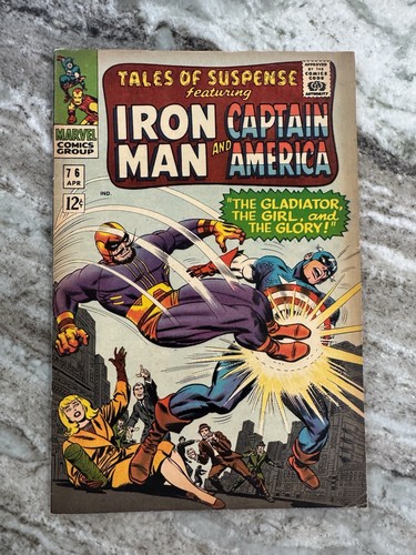 TALES OF SUSPENSE #76 IRON MAN & CAPTAIN AMERICA 1966 VF- 🔥