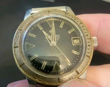 Zodiac Sea Wolf Hacking Date Stainless Steel Vintage Automatic Watch STP 3-13