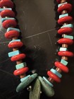 Turquoise Wood Magnesite Beaded Necklace — photo 3