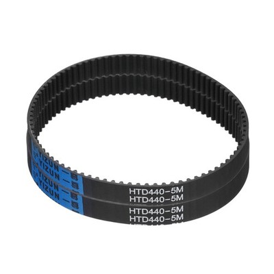 2pcs HTD-5M Rubber Timing Belt 88 Teeth 440mm Pitch Length x 15mm Width