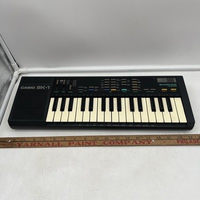 Vintage Casio SK-1 32-Key Sampling Keyboard Black Synth No Power Cord