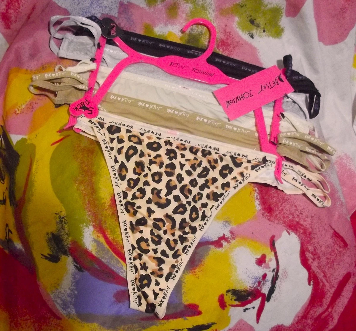 Haut De Bikini Betsey Johnson Multicolore, Col V, Taille M, Nylon/spandex