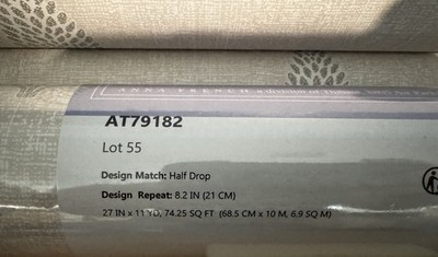 1 Full Roll & 3 - 1/4 Rolls AT79182 | Manor, Small Scale - Anna French Wallpaper
