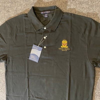 Port Authority Villa Maria Estate New Zealand Winery Pima Cotton Polo Large NWT