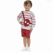Marvel Spidey and His Amazing Friends Boys SZ 4T Sweatshirt  Shorts Gray/Red