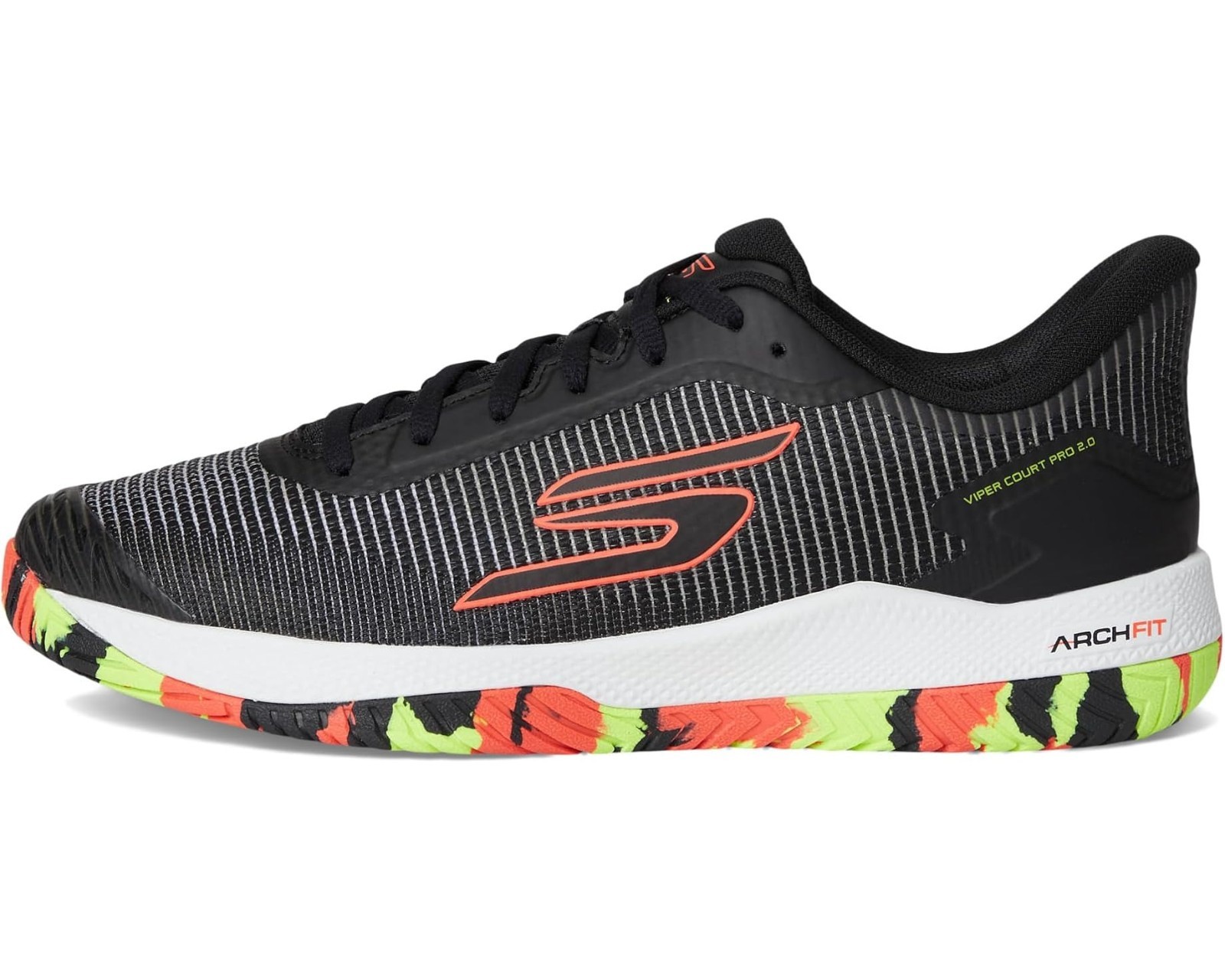 Men's Skechers Pickleball Viper Court Pro 2.0 Sneaker Black/Multi
