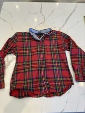 Tommy Hilfiger Men's Slim Fit Plaid Long Sleeve Shirt XL Extra Large