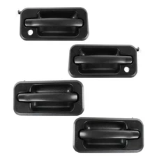 Exterior Outside Door Handle Black Textured SET of 4 LH RH for 03-05 Hummer H2