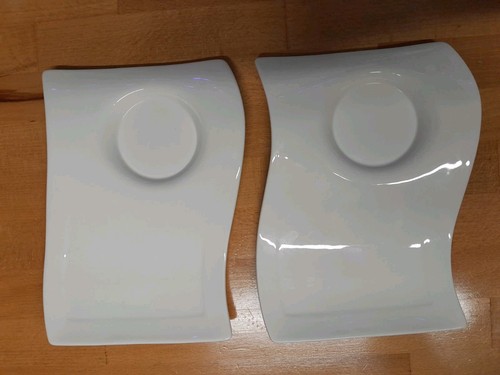 ♡ 2 x Villeroy & Boch 'New Wave' Caffe 150ml Cappuccino Cup & Saucer Set PAIR ♡ - Picture 8 of 11