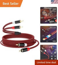 RCA Cable 12Ft,2Rca Male to 2-Rca Male Audio Stereo Subwoofer Cable Hi-Fi So...