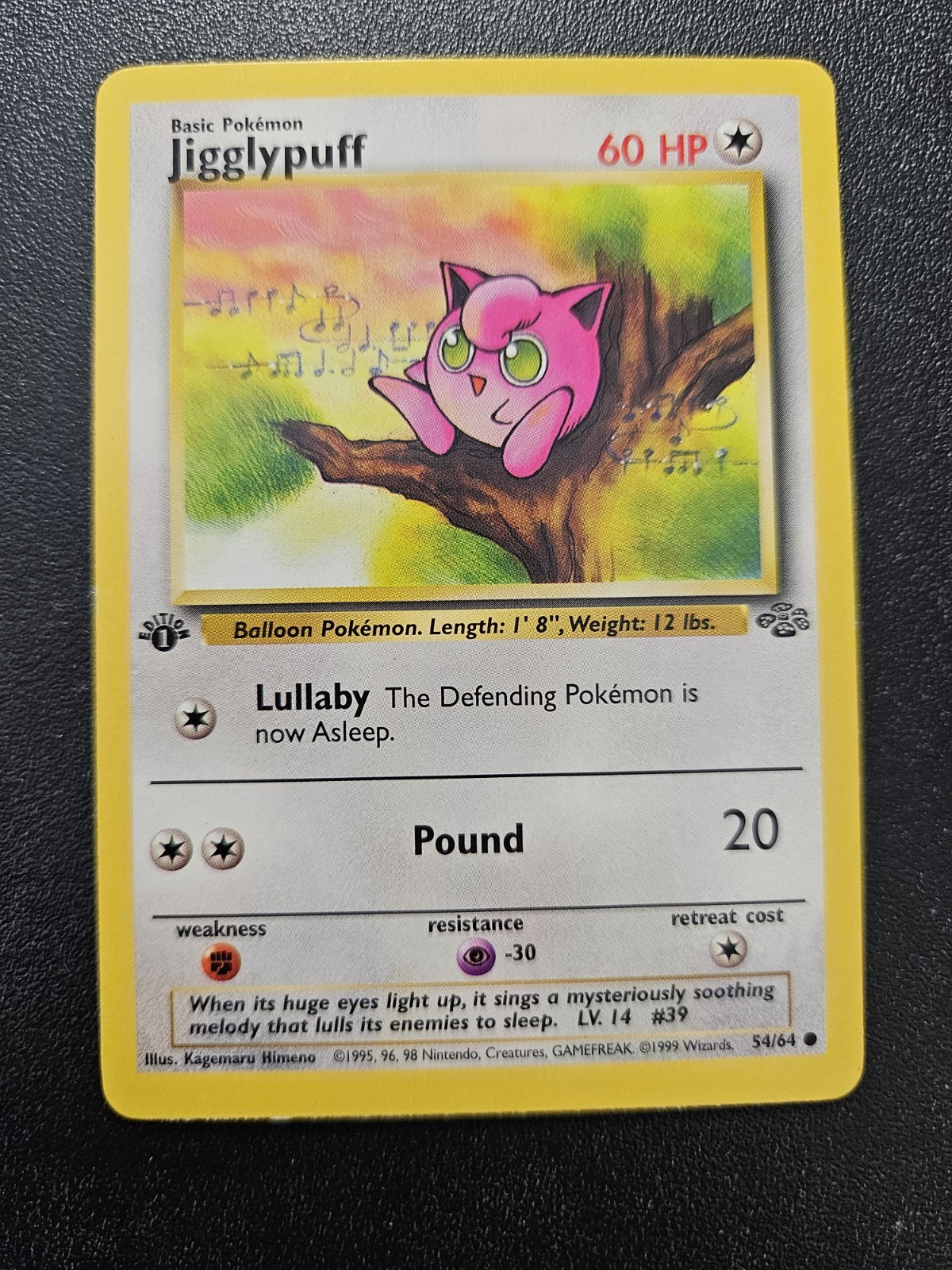 Pokemon 1st Edition Jungle Jigglypuff 54/64 NEAR MINT