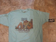 LENA HAYMOW MOLLY AMBER LAGER BEER NEW WITH TAG T-SHIRT BY J AMERICA SPORTSWEAR
