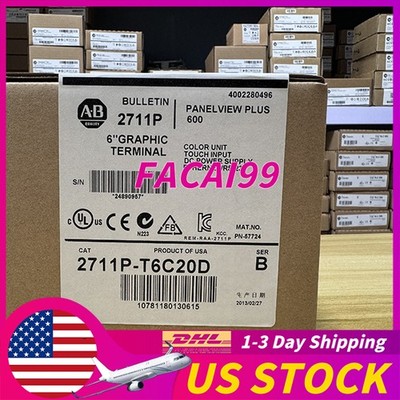 NEW Allen Bradley 2711P-T6C20D /B NEW Sealed PanelView Plus 600 Free shipping