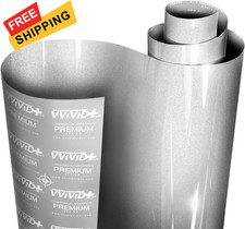 VViViD Ultra Gloss Silver Metallic Vinyl Car Wrap Premium 1ft x 5ft,