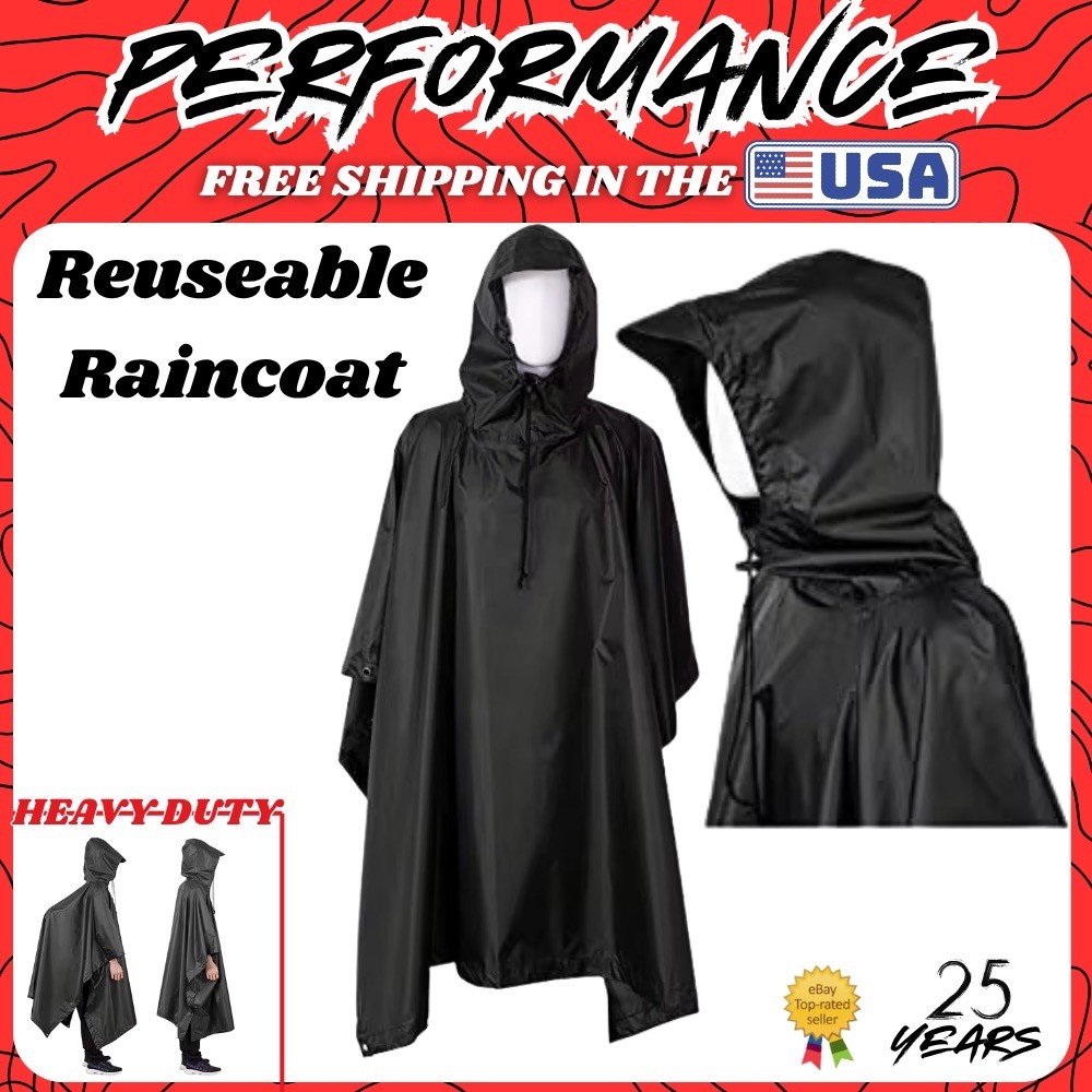Raincoat Water Proof Hood Oversized Cape Waterproof Mens