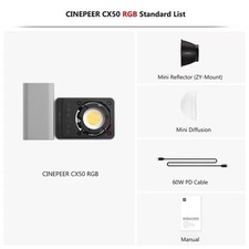 Zhiyun CX50 RGB 50W Tragbare LED Studiolicht Videoleuchte mit App Steuerung