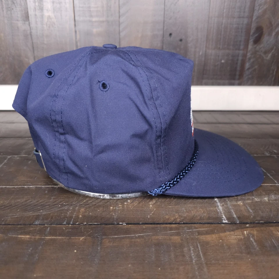 Gorra gorra vintage OTTO Tag azul marino con cierre a presión Foto 3 de 4