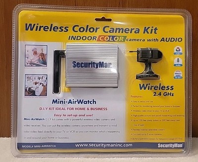 NEW SecurityMan Mini-AirWatch Wireless Color Camera with Audio Kit