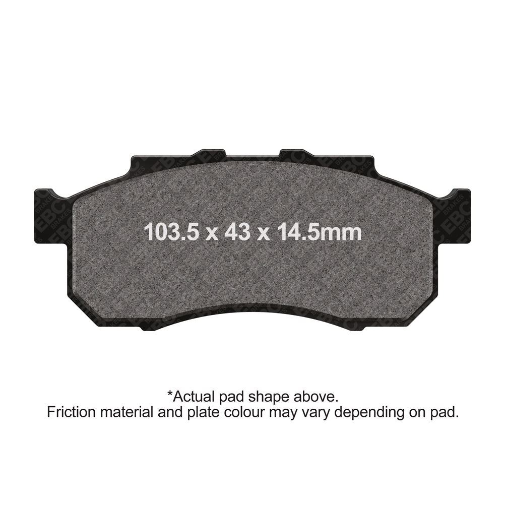 EBC R Brake Pads Front Left for Honda SXS 500 M2 Pioneer 2 Seater 2015 - 2017
