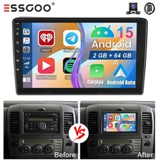 9" Android 15 2+64G Autoradio Apple Carplay GPS Kamera Für Nissan Navara 2006-12