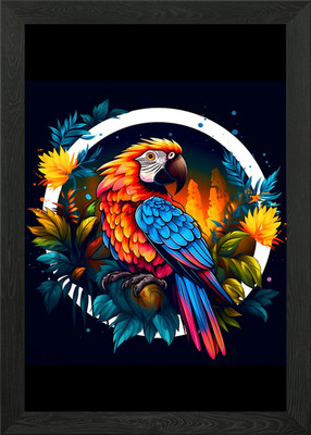 Papagei True Color gerahmtes Wandbild Poster Leinwanddruck Bild