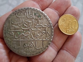 ecu empire Ottoman / Turquie 60 para / 2 zolota argent Abdulhamid I gros module