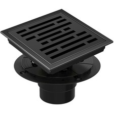 6 Inch Square Shower Floor Drain, Shower Drain Kit with Flange, Square Shower...