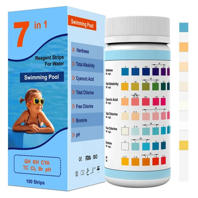 #ad 7IN1 Pool Test Strips 100 Strips Water Chemical Testing for Pool Spa Hot Tub $6.48
