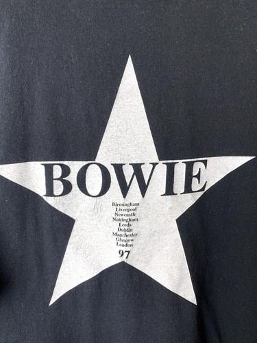 💥 Rare! Vintage 1997 David Bowie Tour T Shirt Black XL Size - Picture 9 of 10