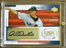 2004 Upper Deck USA Baseball Jeff Austin - Signatures #AUS Black Ink /360 Auto