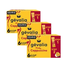 (3 Pack) Gevalia Frothy 2-Step Cappuccino Espresso K‐Cup® Coffee Pods, 6 Ct. Box