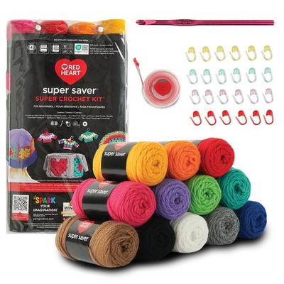 Super Saver Super Yarn Crochet Kit with Accessories for Crochet & Knitting & ...