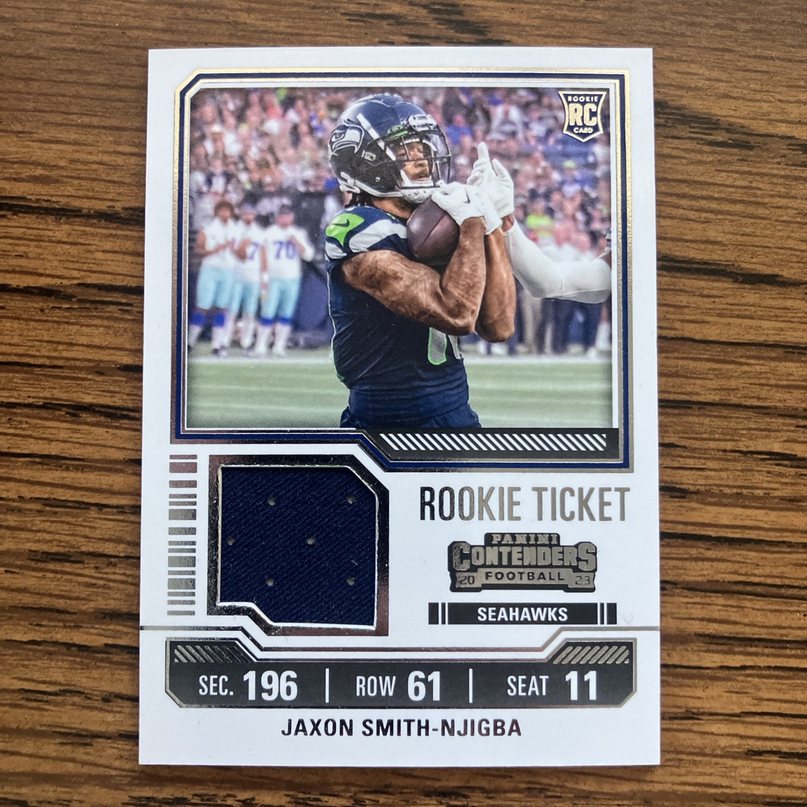 2023 Contenders - Rookie Ticket Swatches Jaxon Smith-Njigba #TS17 (MEM, RC)