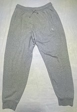 Adidas Mens Gray Athletic Fleece Sweatpants Jogger Size M Excellent Condition