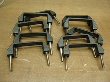 LOT OF 10 ELESA INDUSTRIAL GRADE BRIDGE PULL HANDLES W/THREADED STUDS