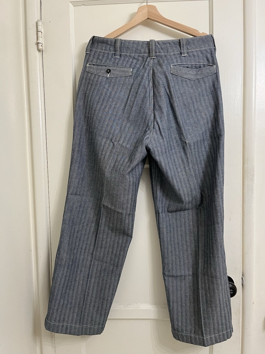 At Last & Co. Timeworn Clothing Herringbone Trousers 34- Made In