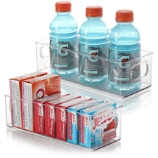 Fridge Organizer - 2 Pieces Refrigerator Organizer Bins - Pantry Organization...