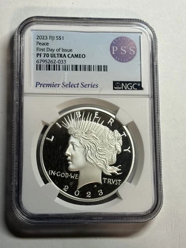 2023 Fiji Peace Dollar 1oz .999 Silver Coin NGC PF 70 UCAM FDOI