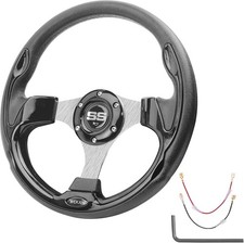 Golf Cart Steering wheel for EZGO YAMAHA and Club Car Precedent Most Golf Black