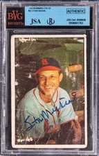 1953 Bowman Color #32 Stan Musial Signed Card BVG Authentic JSA Auto Authentic