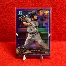 2018 Bowman Chrome Prospects / Eduardo Diaz #BCP225 Purple Refractor /250